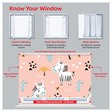 Load image into Gallery viewer, Nursery Kid Baby Room Zebra Theme Window Roller Shade