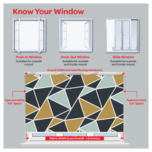 Load image into Gallery viewer, Mid Century Geometric Pattern Print Window Roller Shade