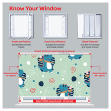 Load image into Gallery viewer, Dinosaur Dino Green Nursery Kid Room Window Roller Shade