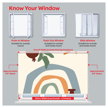Load image into Gallery viewer, Modern Boho Sun Rainbow Plant Window Roller Shade