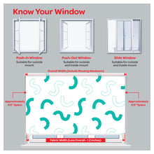 Load image into Gallery viewer, Green S Shapes Window Roller Shade