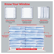 Load image into Gallery viewer, Blue Watercolor Striped Window Roller Shade