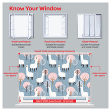 Load image into Gallery viewer, Nursery Kid Baby Room Llama Alpaca Window Roller Shade