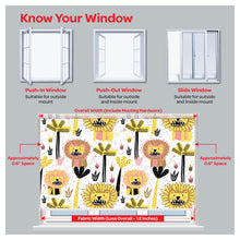 Load image into Gallery viewer, Nursery Lion Window Roller Shade
