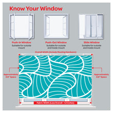 Load image into Gallery viewer, Teal Blue Geometries Line Window Roller Shade