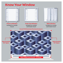 Load image into Gallery viewer, Mid Century Geometric Mosaic Pattern Print Window Roller Shade