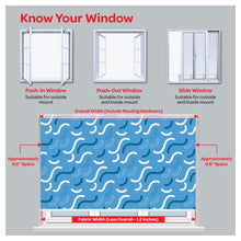 Load image into Gallery viewer, Ocean Blue Organic Shapes Window Roller Shade