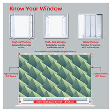 Load image into Gallery viewer, Mid Century Geometric Mosaic Pattern Print Window Roller Shade