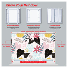 Load image into Gallery viewer, Flora Flower Botanical Plant Print Window Roller Shade
