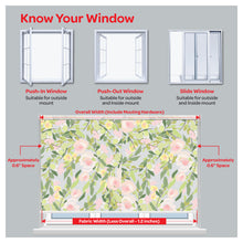 Load image into Gallery viewer, Mid Century Garden Plant Leaf  Print Window Roller Shade