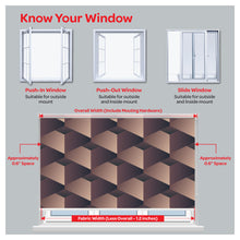 Load image into Gallery viewer, Mid Century Geometric Mosaic Pattern Print Window Roller Shade