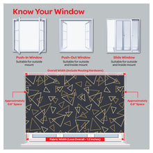 Load image into Gallery viewer, Mid Century Black Triangular Geometry Window Roller Shade
