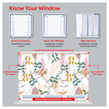 Load image into Gallery viewer, Flora Flower Botanical Plant Print Window Roller Shade