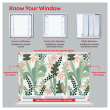 Load image into Gallery viewer, Flora Flower Botanical Plant Cactus Print Window Roller Shade