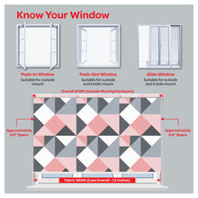 Load image into Gallery viewer, Mid Century Geometric Pattern Print Window Roller Shade