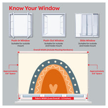 Load image into Gallery viewer, Rainbow Boho Design Print Theme Window Roller Shade