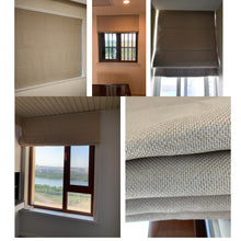 Load image into Gallery viewer, Roman Shade with Decorative Plain Textured Trim