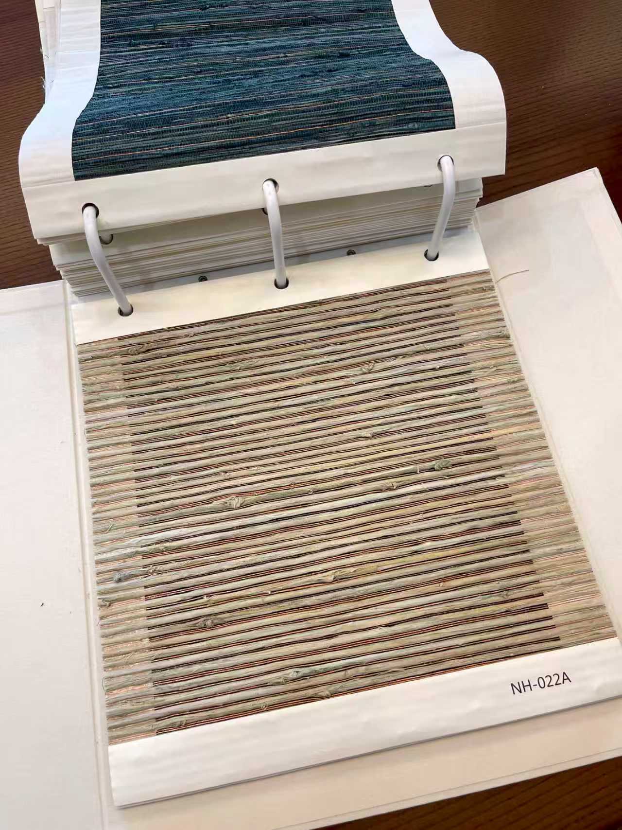 Natural Flax and Copper Weave Window Shade (Top Down Bottom Up Available)