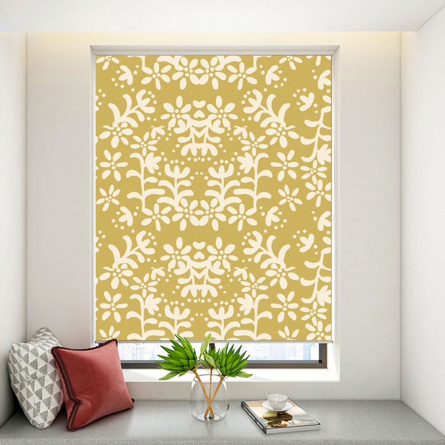 Flora Motif Window Roller Shade