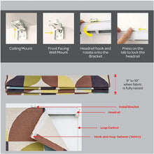 Load image into Gallery viewer, Sophisticated Geometry Window Roman Shade
