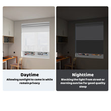 Load image into Gallery viewer, Dual Light Filter and Blackout 2 in 1 Waterproof Window Roller Shade

