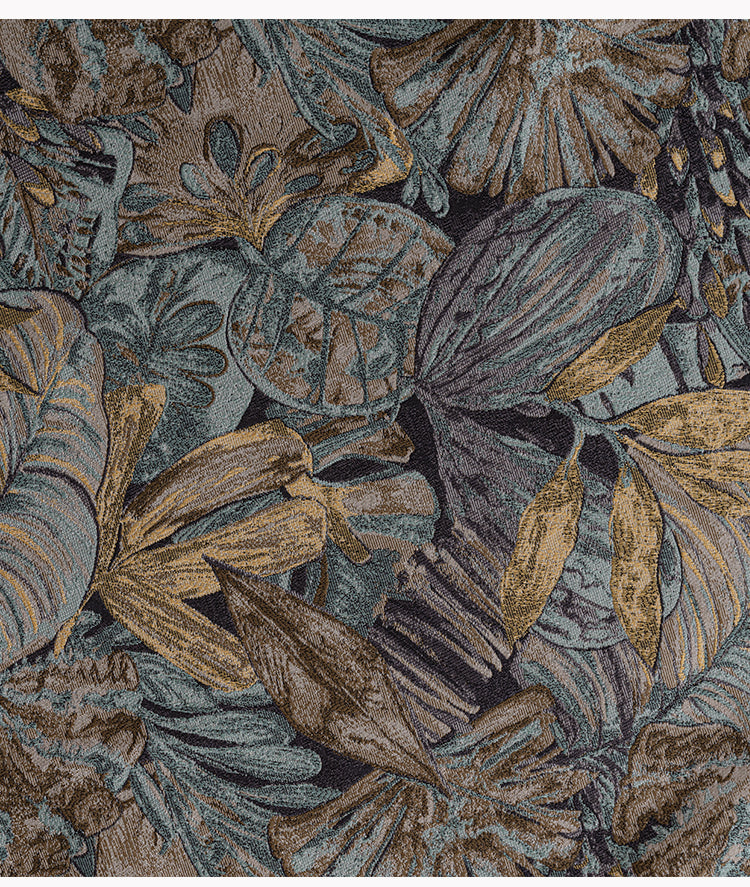 Retro Foliage Tapestry Mid Century Vibes Window Curtains Drapery