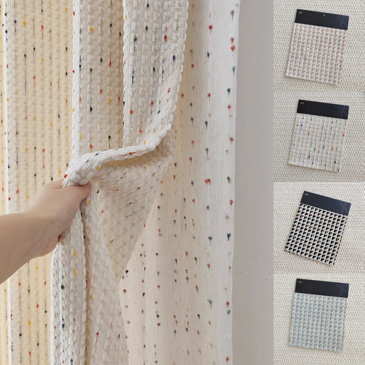 Bonne Nuit Bean Creamy Dopamine Hues Tassel Curtain Boho Drapery