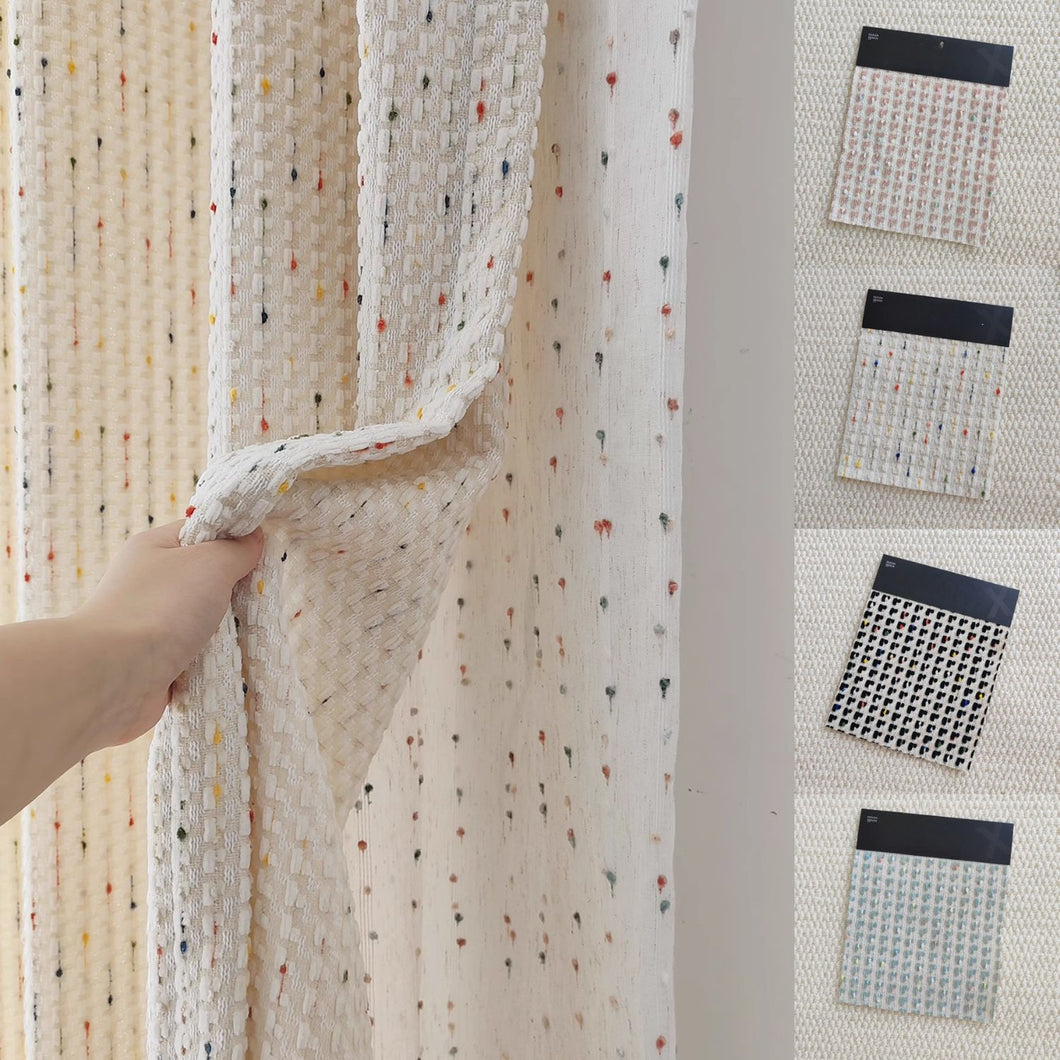 Bonne Nuit Bean Creamy Dopamine Hues Tassel Curtain Boho Drapery