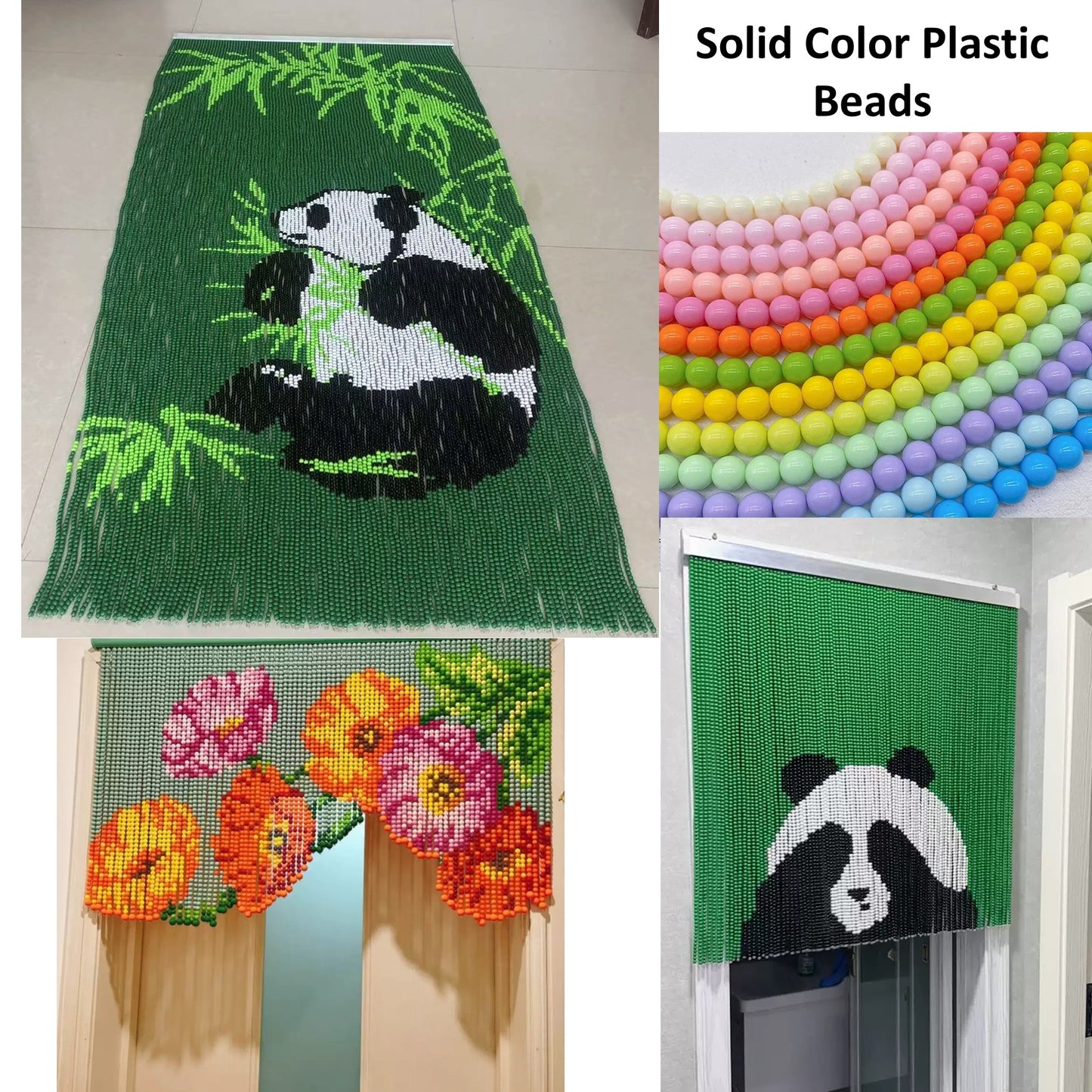 Custom Design Handcrafted Pixel Art Plastic Acrylic Bead Curtain