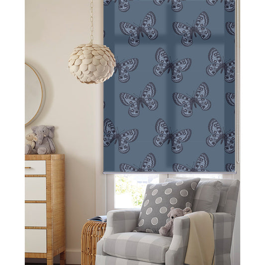 Blue Butterflies Window Roller Shade
