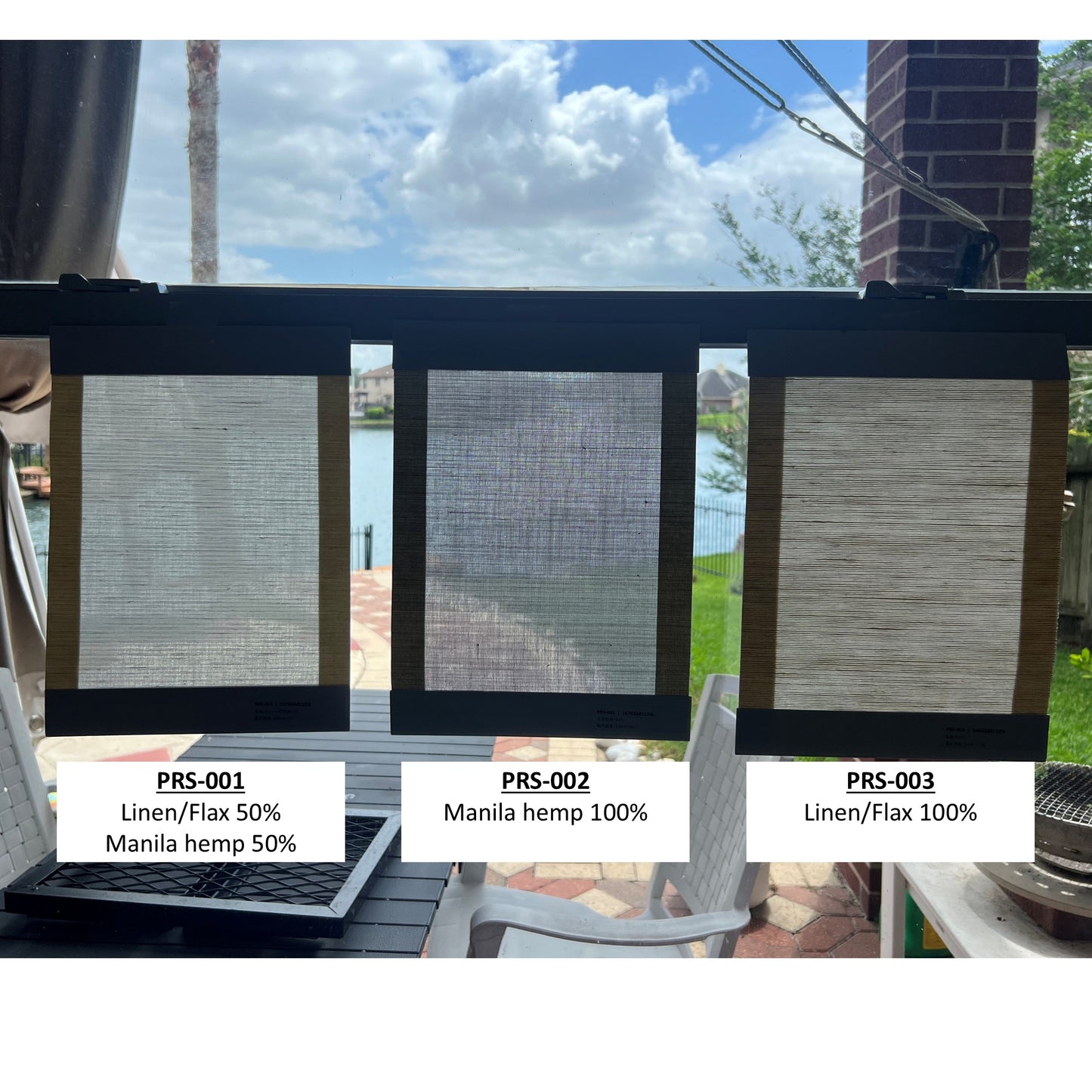 Dual-layered Blackout Light Filter Natural Linen Window Roller Shade