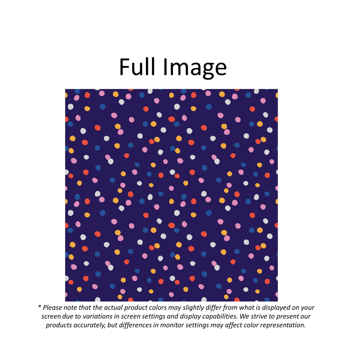Organic Polka Dot in Navy Blue Window Roman Shade