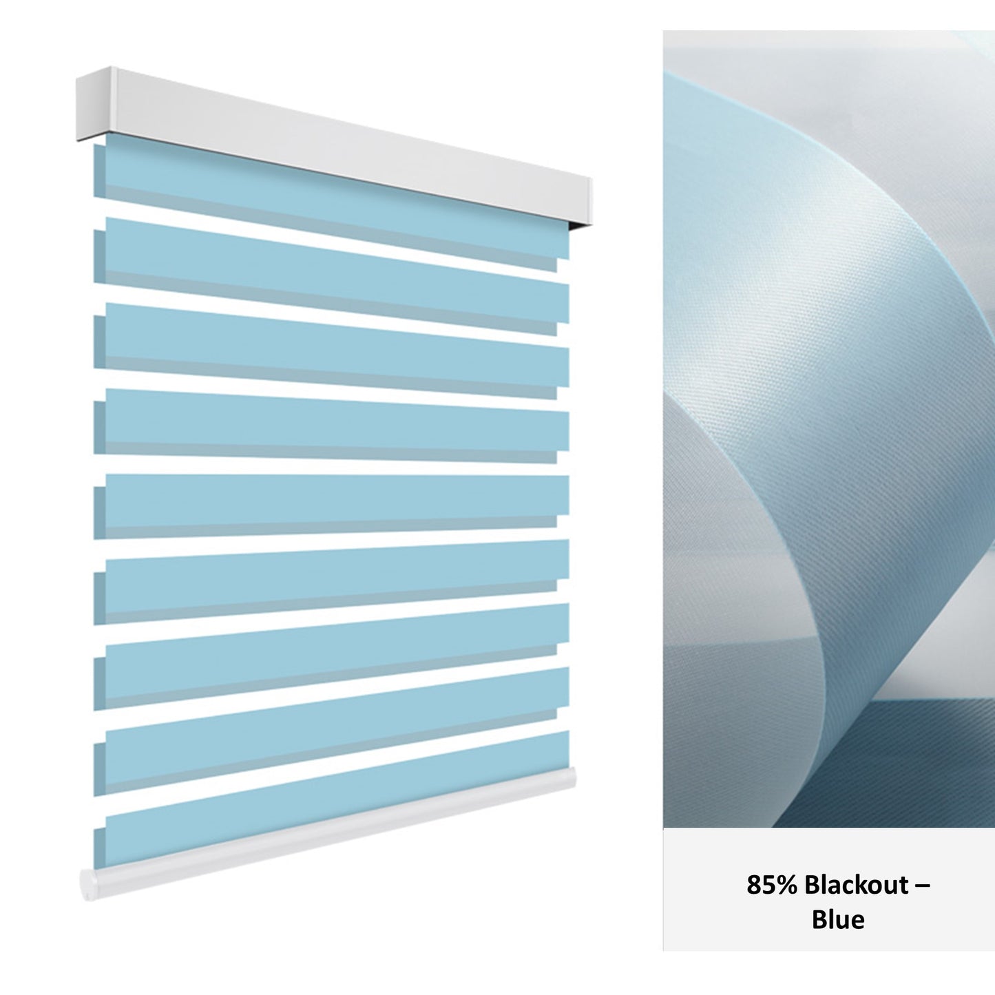 Cordless Day-Night Sheer Blackout Blinds Window Zebra Roller Shade