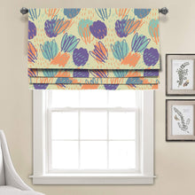 Load image into Gallery viewer, Splash Abstract Tulips Linen Faux Roman Shade Valance
