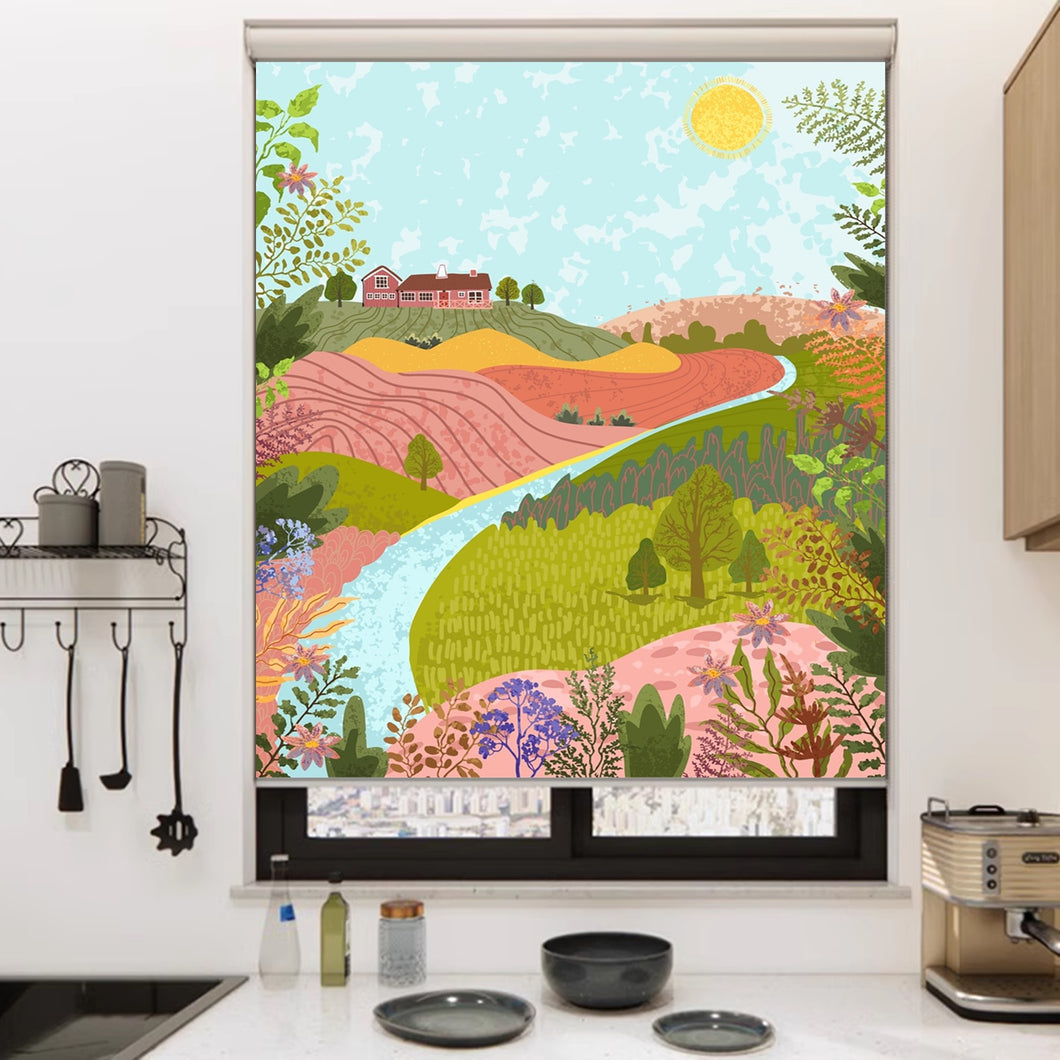 Countryside Sunny Day Window Roller Shade