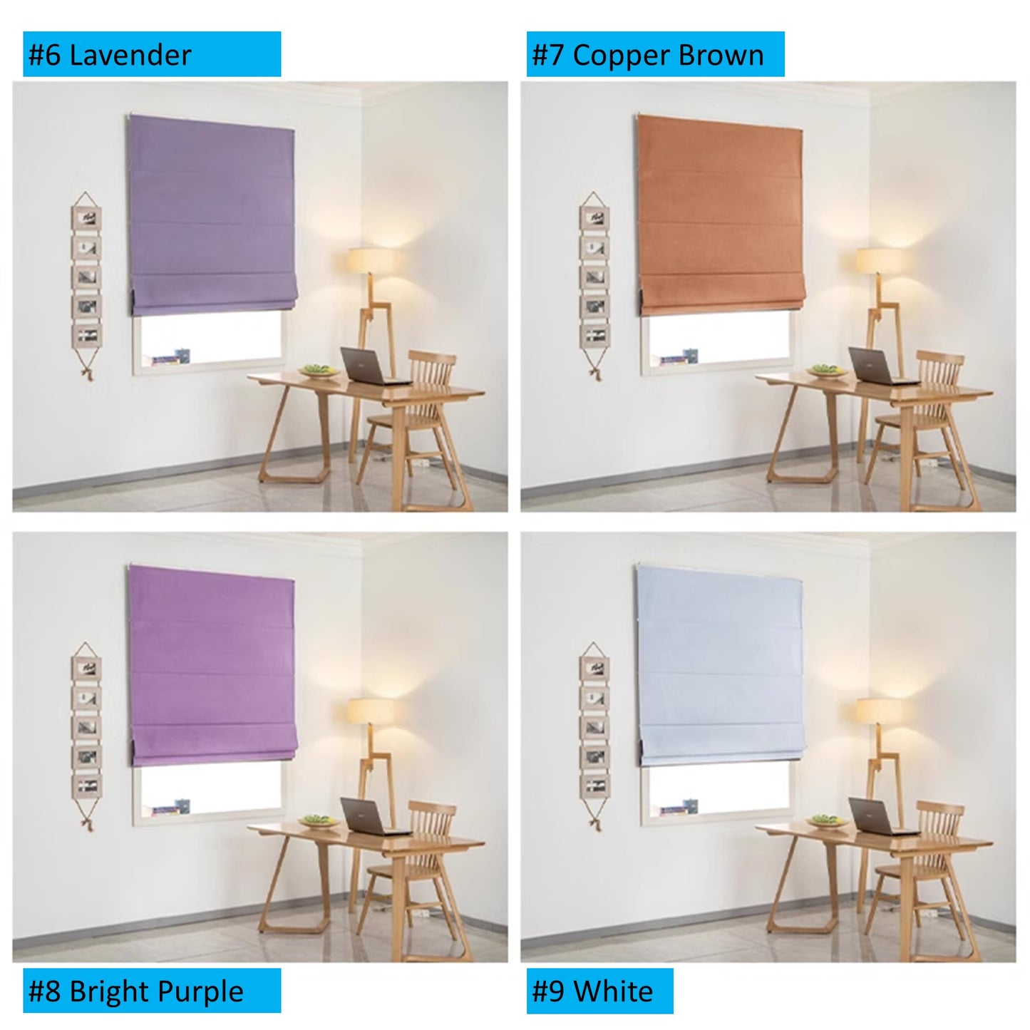Modern Contemporary Single Double Layers Polyester Window Roman Shade
