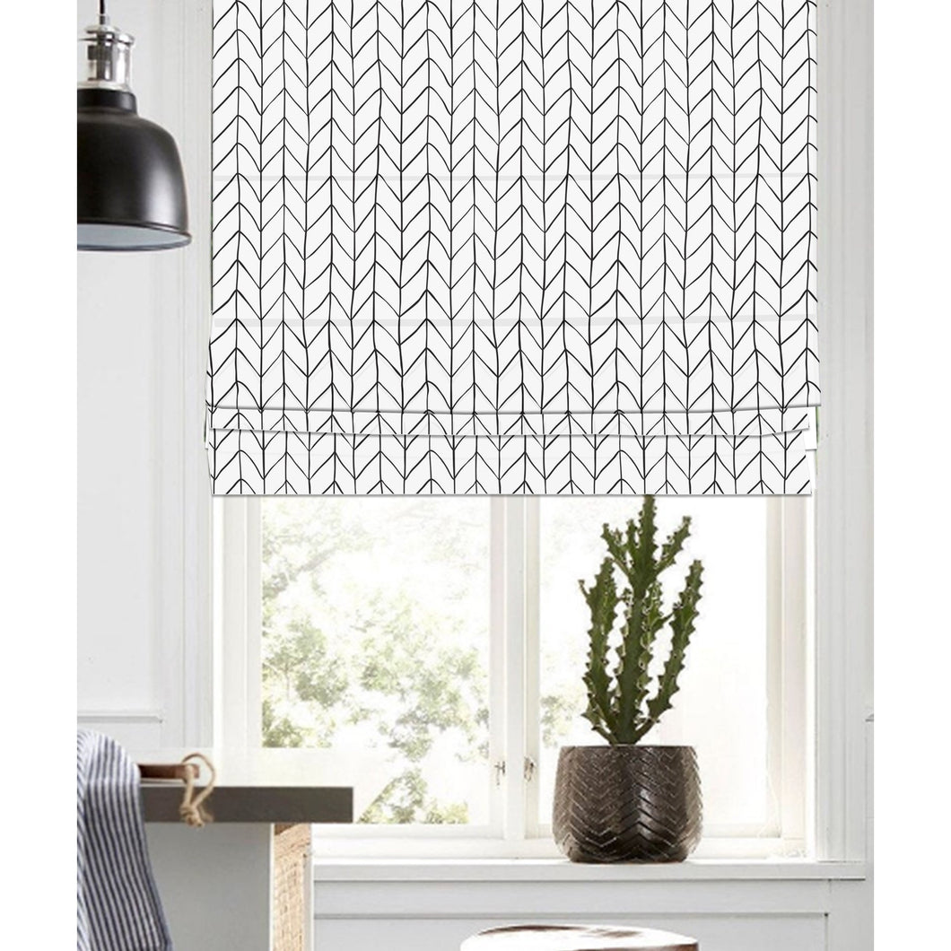 Simplicity Zigzag Window Roman Shade