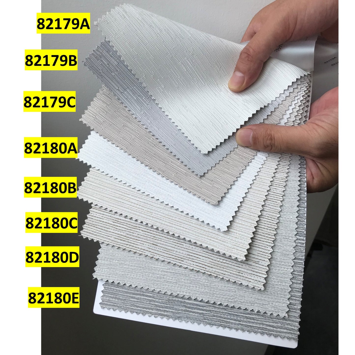 Weave Textured Blackout Flat Fold Roman Shade with Back Battens