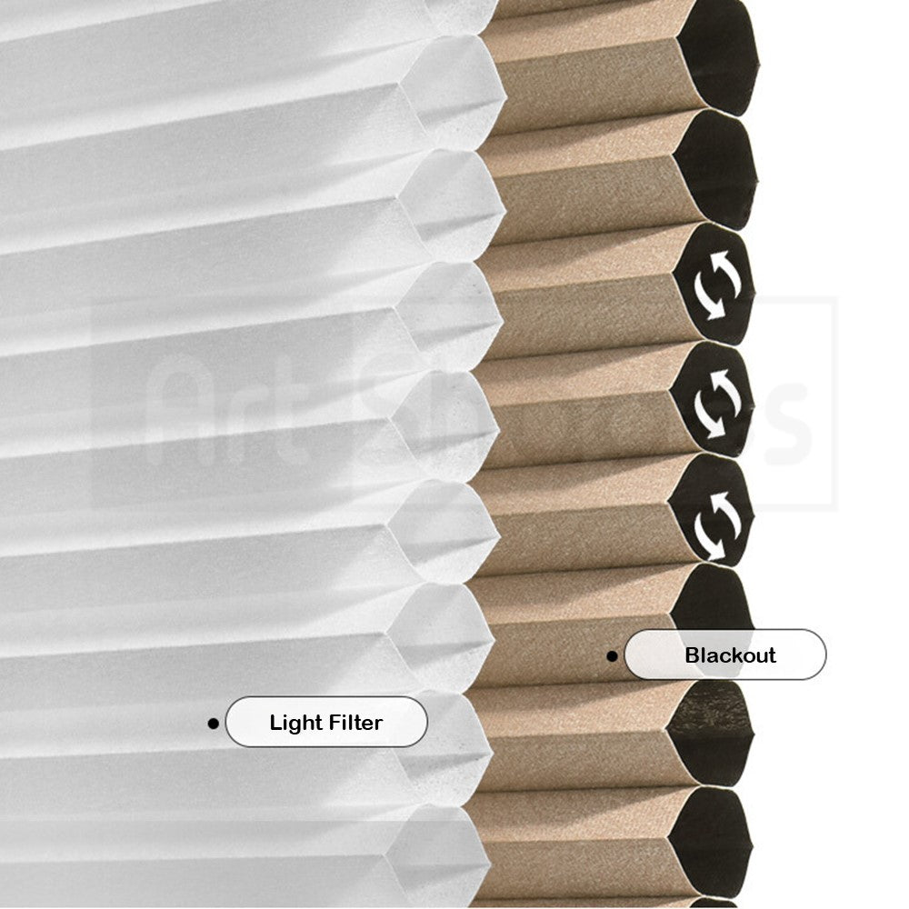 Honeycomb Cellular Cordless Light Filtering Blackout Bottom Up Roller Shades