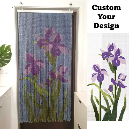 Custom Design Handcrafted Pixel Art Plastic Acrylic Bead Curtain