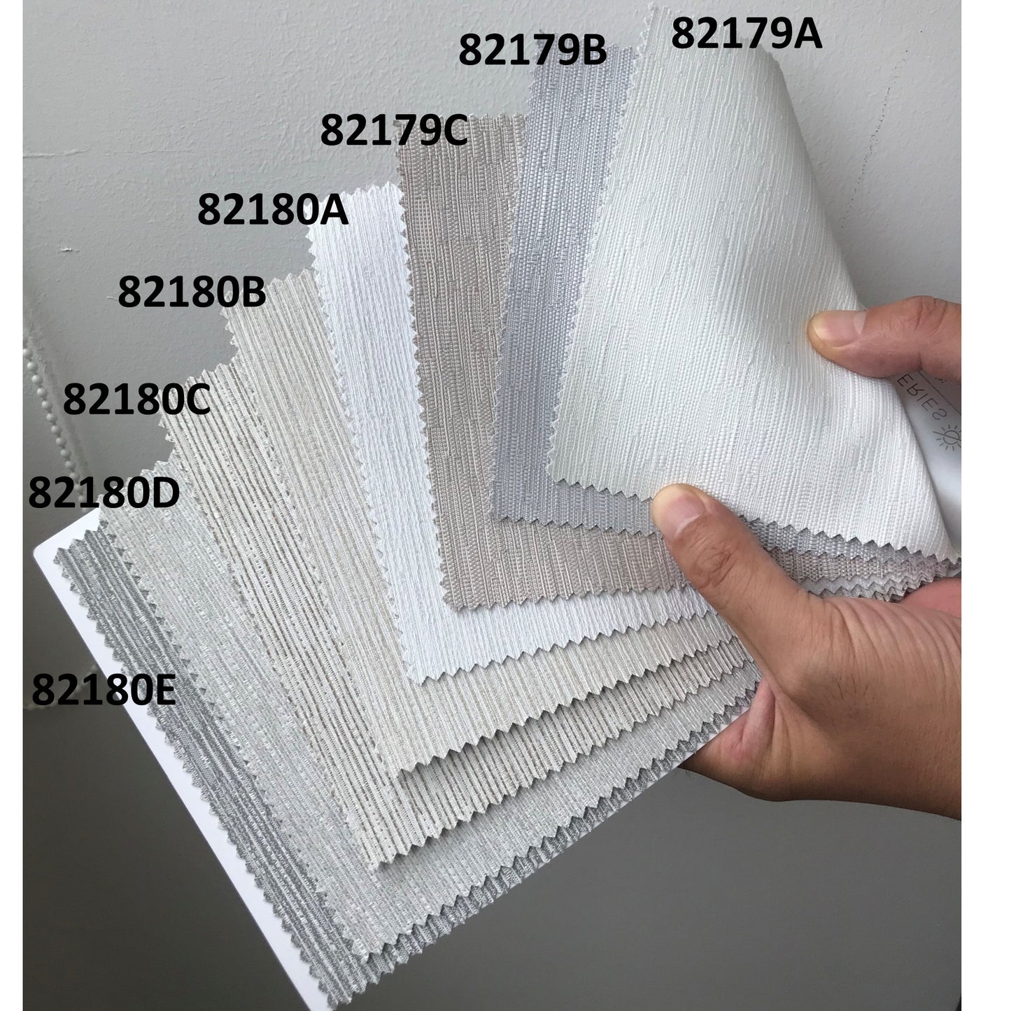 Weave Textured Blackout Flat Fold Roman Shade with Back Battens
