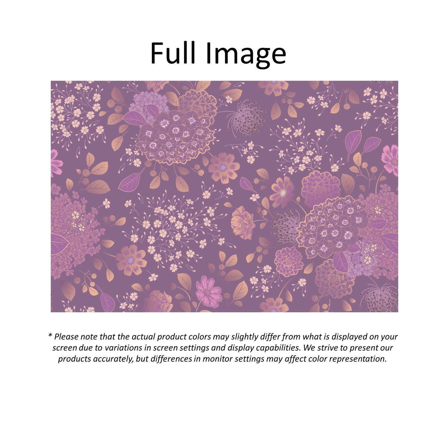 Purple Flower Print Window Roman Shade