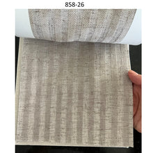 Load image into Gallery viewer, Handwoven Neutral Linen Embroidery Stripe Window Roman Shade
