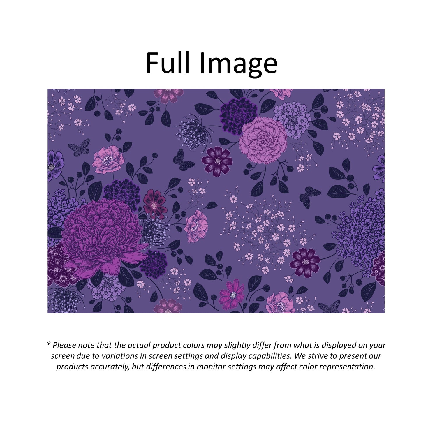 Purple Garden Botanical Art Window Roman Shade