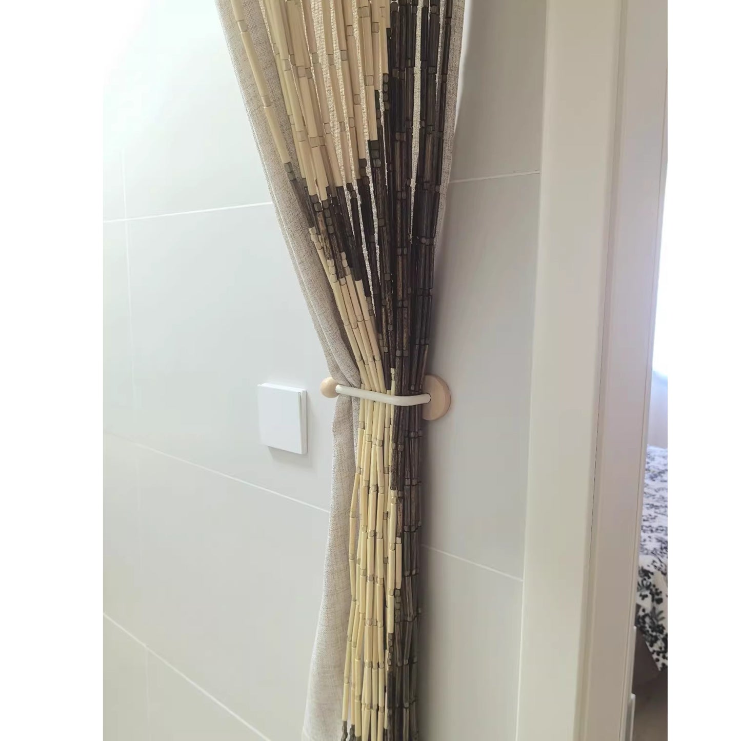 Plain Custom Bamboo Bead Curtain Room Divider & Wall Décor