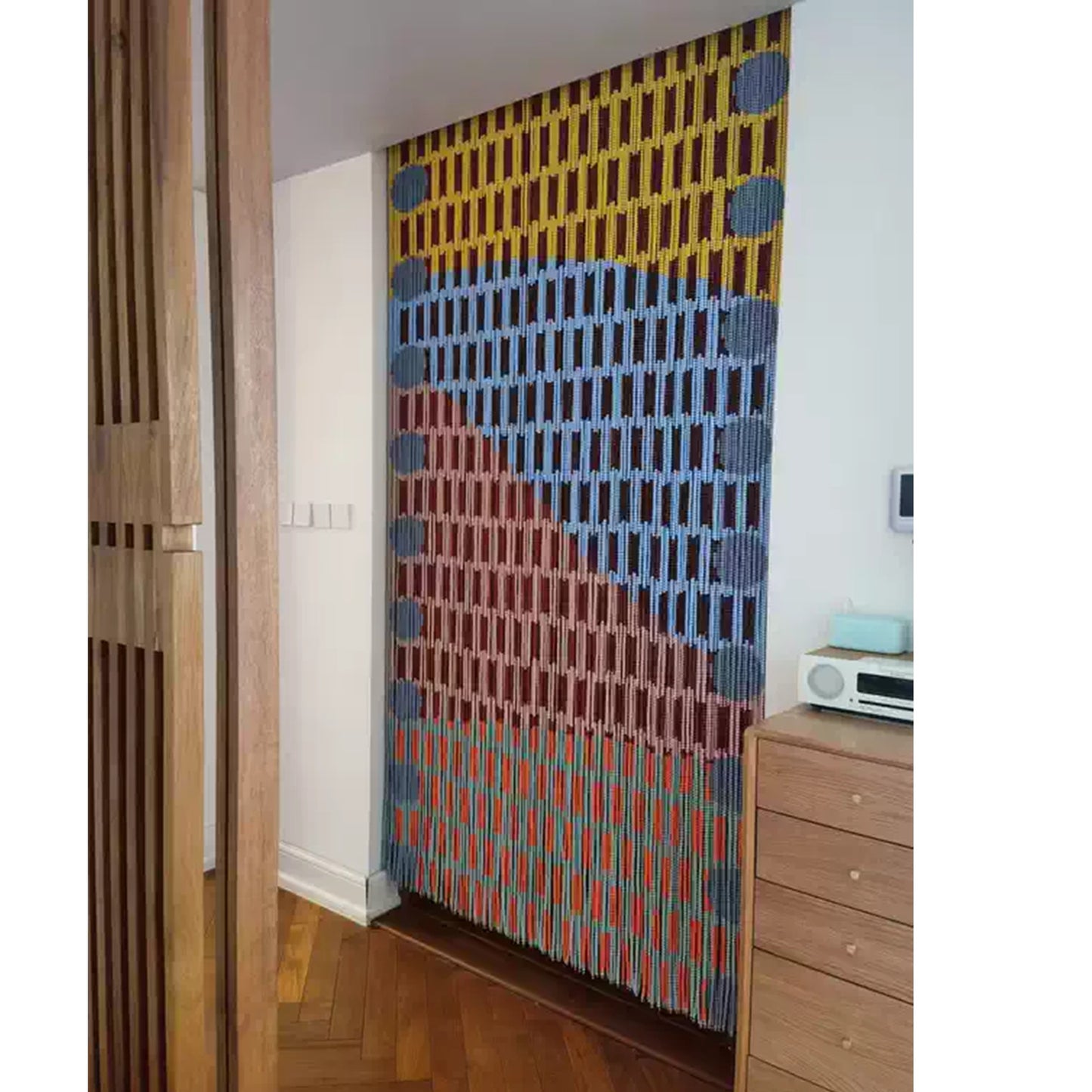Custom Design Handcrafted Pixel Art Plastic Acrylic Bead Curtain