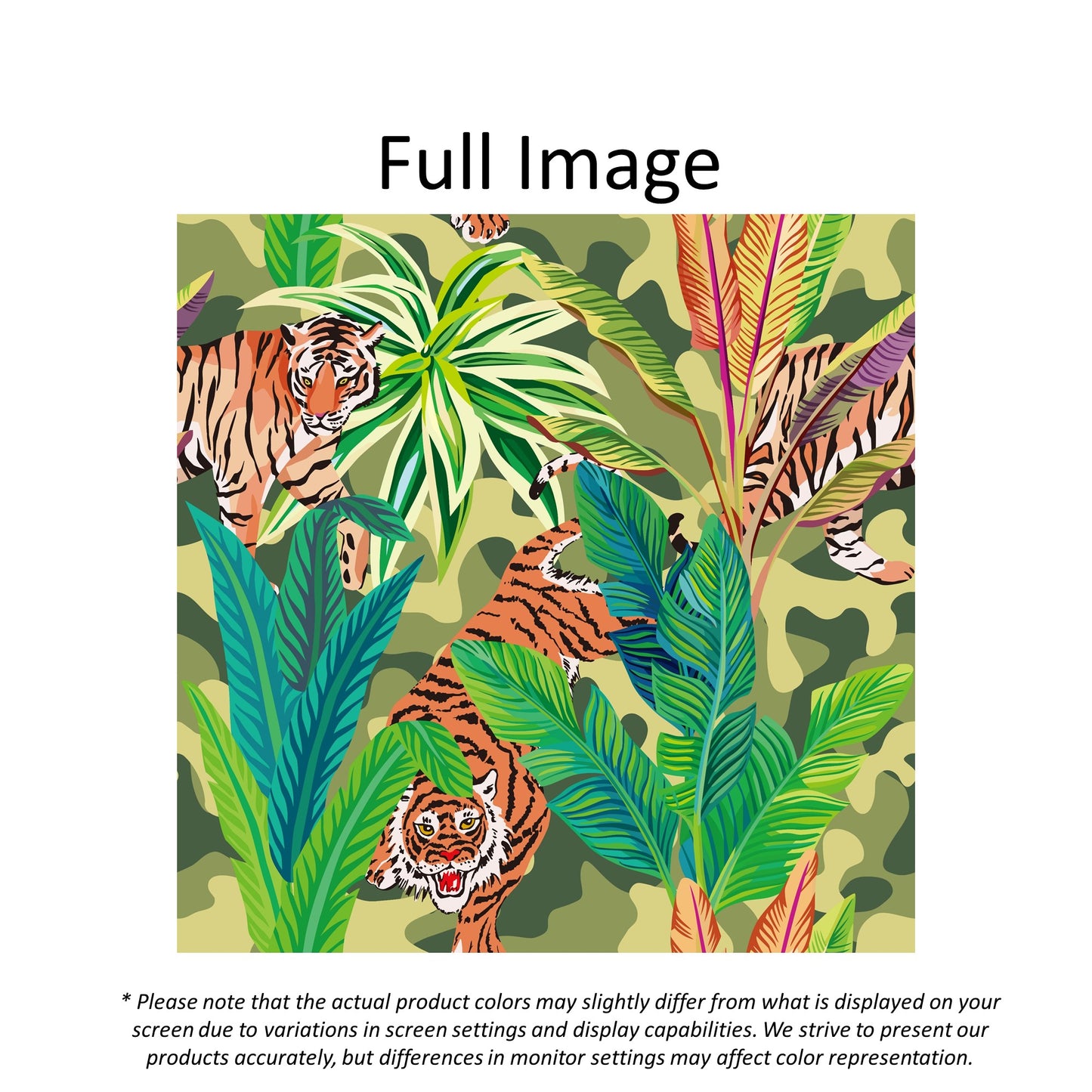 Tigers in Tropical Jungle Window Roller Shade