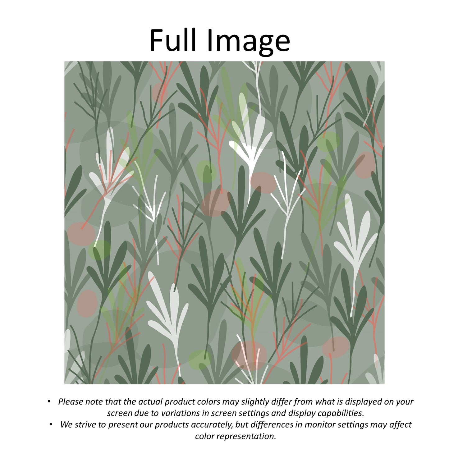 Botanical Flora Pattern Linen Faux Roman Shade Valance