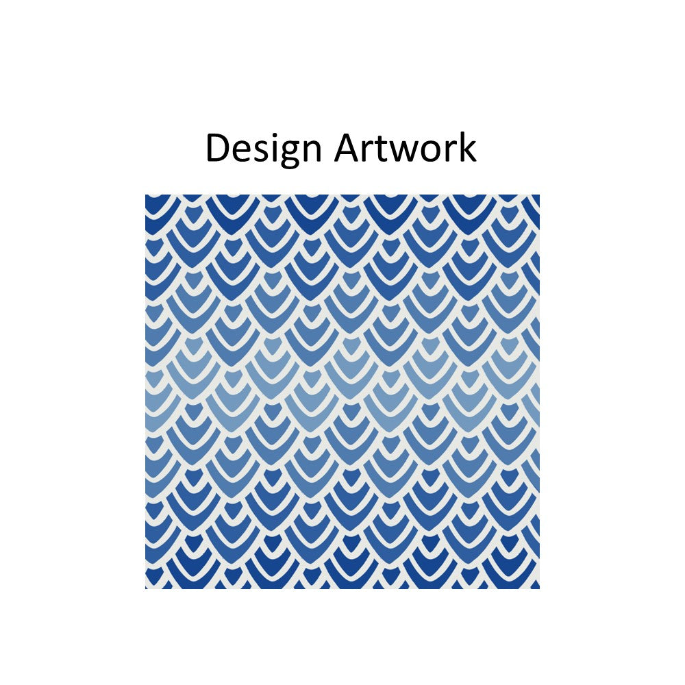 Blue Seamless Geometry Window Roller Shade