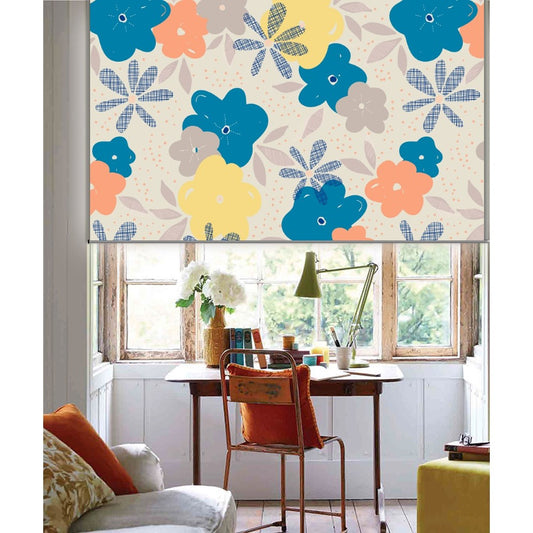 Subtle Flower Art Window Roller Shade